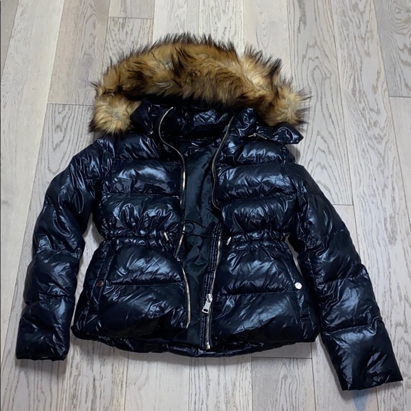 zara shiny effect down jacket